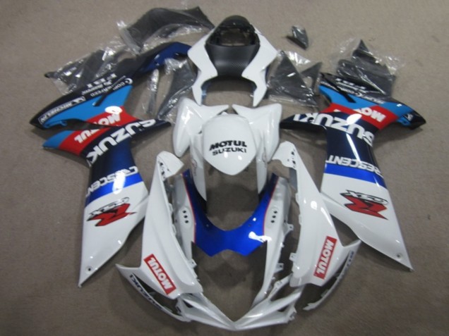 Purchase 2011-2024 White Blue Motul Suzuki GSXR 750 Motorcycle Fairings UK