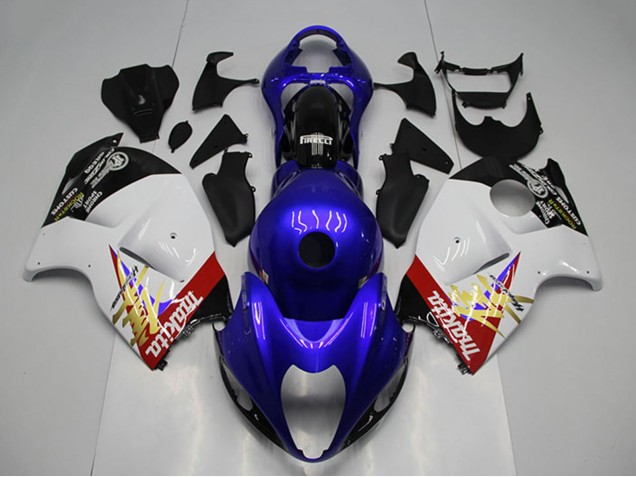 Purchase 1996-2007 Blue White Suzuki GSXR 1300 Hayabusa Motorcycle Fairing UK