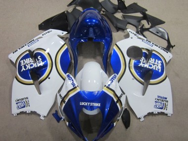 Purchase 1996-2007 White Blue Motul Lucky Strike Suzuki GSXR 1300 Hayabusa Motorcycle Fairings UK