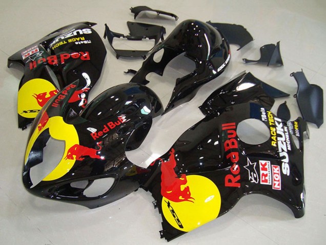 Purchase 1996-2007 Glossy Black Yellow Red Bull Suzuki GSXR 1300 Hayabusa Motorcycle Fairings UK
