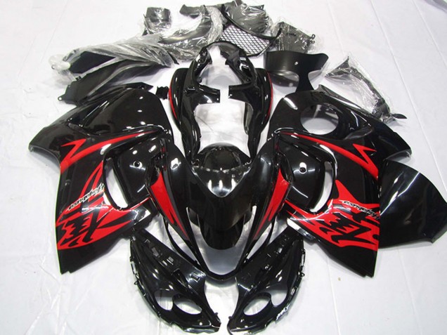 Purchase 2008-2020 Glossy Black Red Suzuki GSXR 1300 Hayabusa Motorcycle Fairing UK