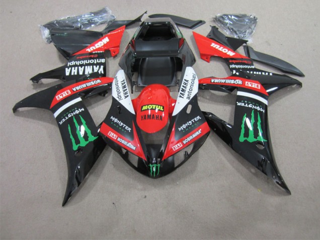 Purchase 2002-2003 Black Red Motul Yamaha YZF R1 Bike Fairings UK