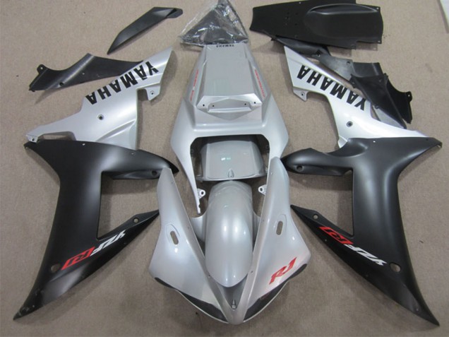 Purchase 2002-2003 Silver Matte Black Yamaha YZF R1 Motorcycle Fairing UK