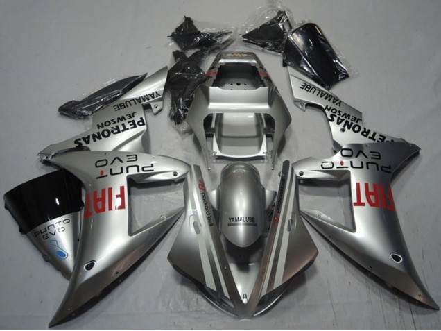 Purchase 2002-2003 Silver Red Fiat Yamaha YZF R1 Motorcycle Fairings UK