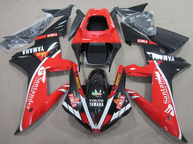 Purchase 2004-2006 Red Black White Santander Yamaha YZF R1 Motorbike Fairings UK Purchase 2004-2006 Red Black White Santander Yamaha YZF R1 Motorbike Fairings UK