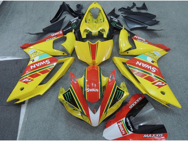 Purchase 2007-2008 Yellow Red Swan Yamaha YZF R1 Moto Fairings UK Purchase 2007-2008 Yellow Red Swan Yamaha YZF R1 Moto Fairings UK