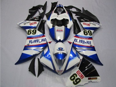 Purchase 2009-2011 White Blue Black Sterilgarda SCALZ 69 Yamaha YZF R1 Motorcycle Fairings UK