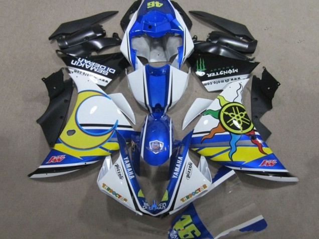 Purchase 2009-2011 White Blue Yellow Green Monster Semakin Didepan Yamaha YZF R1 Motorcycle Fairings UK