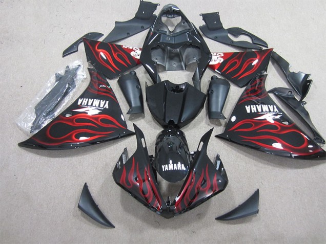 Purchase 2009-2011 Black Red Flame White Decal Yamaha YZF R1 Motorbike Fairings UK Purchase 2009-2011 Black Red Flame White Decal Yamaha YZF R1 Motorbike Fairings UK