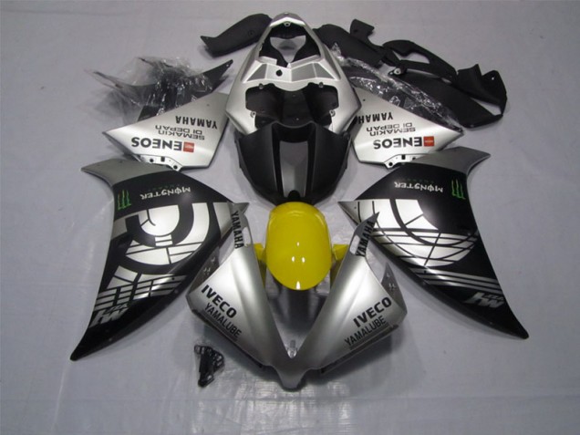 Purchase 2012-2014 Black Silver Iveco Yamalube Monster Yamaha YZF R1 Motor Bike Fairings UK Purchase 2012-2014 Black Silver Iveco Yamalube Monster Yamaha YZF R1 Motor Bike Fairings UK