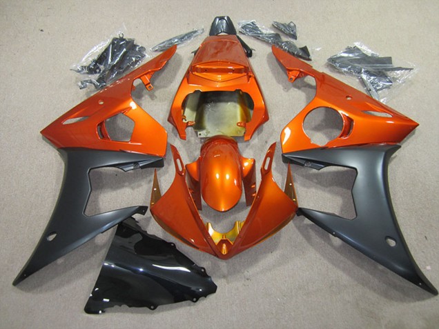 Purchase 2003-2004 Orange Matte Black Yamaha YZF R6 Motorcycle Fairing UK