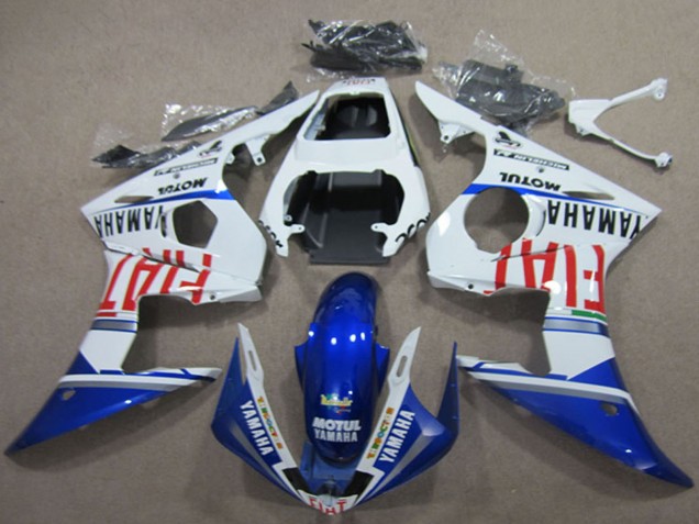 Purchase 2003-2004 White Blue Red Fiat Motul Yamaha YZF R6 Motorcycle Fairings UK