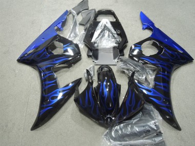 Purchase 2003-2005 Black Blue Flame Yamaha YZF R6 Bike Fairings UK