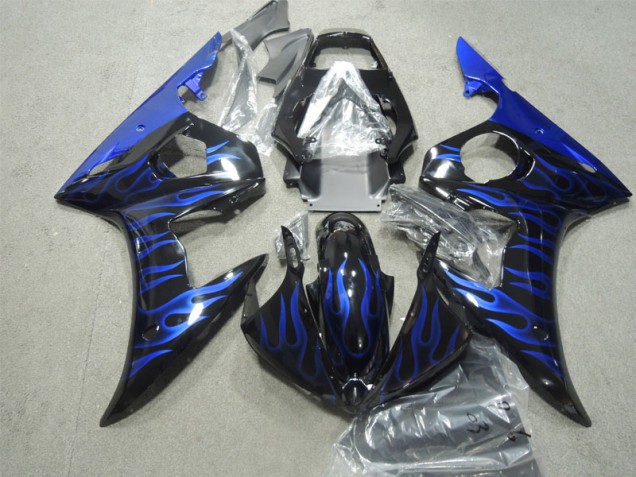 Purchase 2003-2005 Black Blue Flame Yamaha YZF R6 Bike Fairings UK