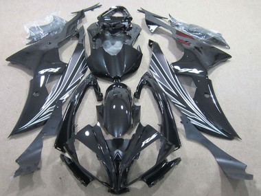 Purchase 2008-2016 Glossy Black White Stripe Yamaha YZF R6 Motorcycle Fairings UK