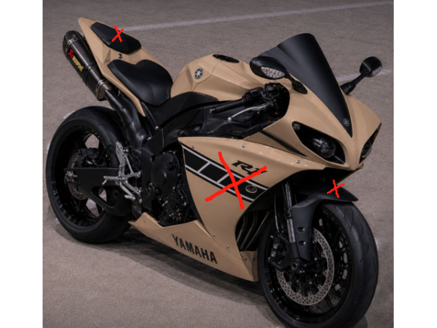 Purchase 3 Panels for Reece 2014 Yamaha YZF R1 MF9663 UK